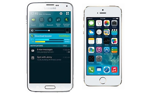Samsung Galaxy S5 vs iPhone 5S